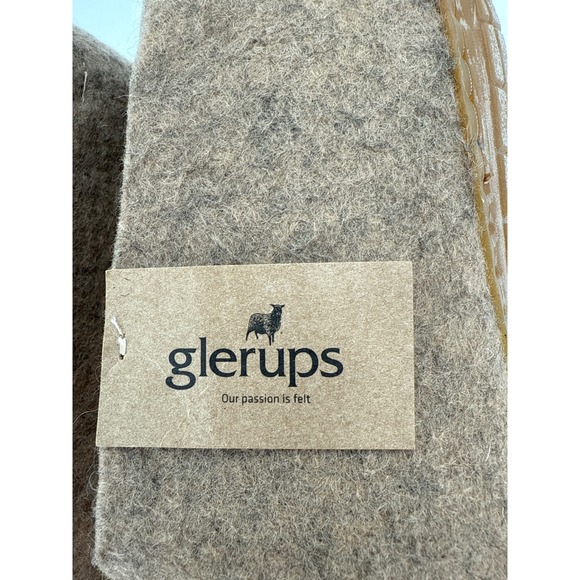 Glerups The Boot Slippers Wool Felt Brown Size 39 EU 8.5 US Unisex - Picture 7 of 8
